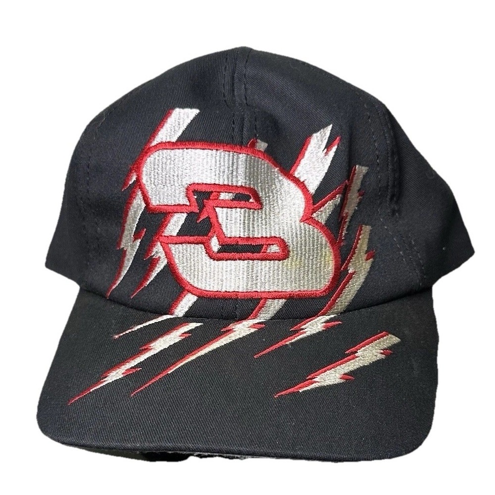 Dale Earnhardt #3 NASCAR Snapback Lightning Bolt Embroidery – Vintage Racing Cap
